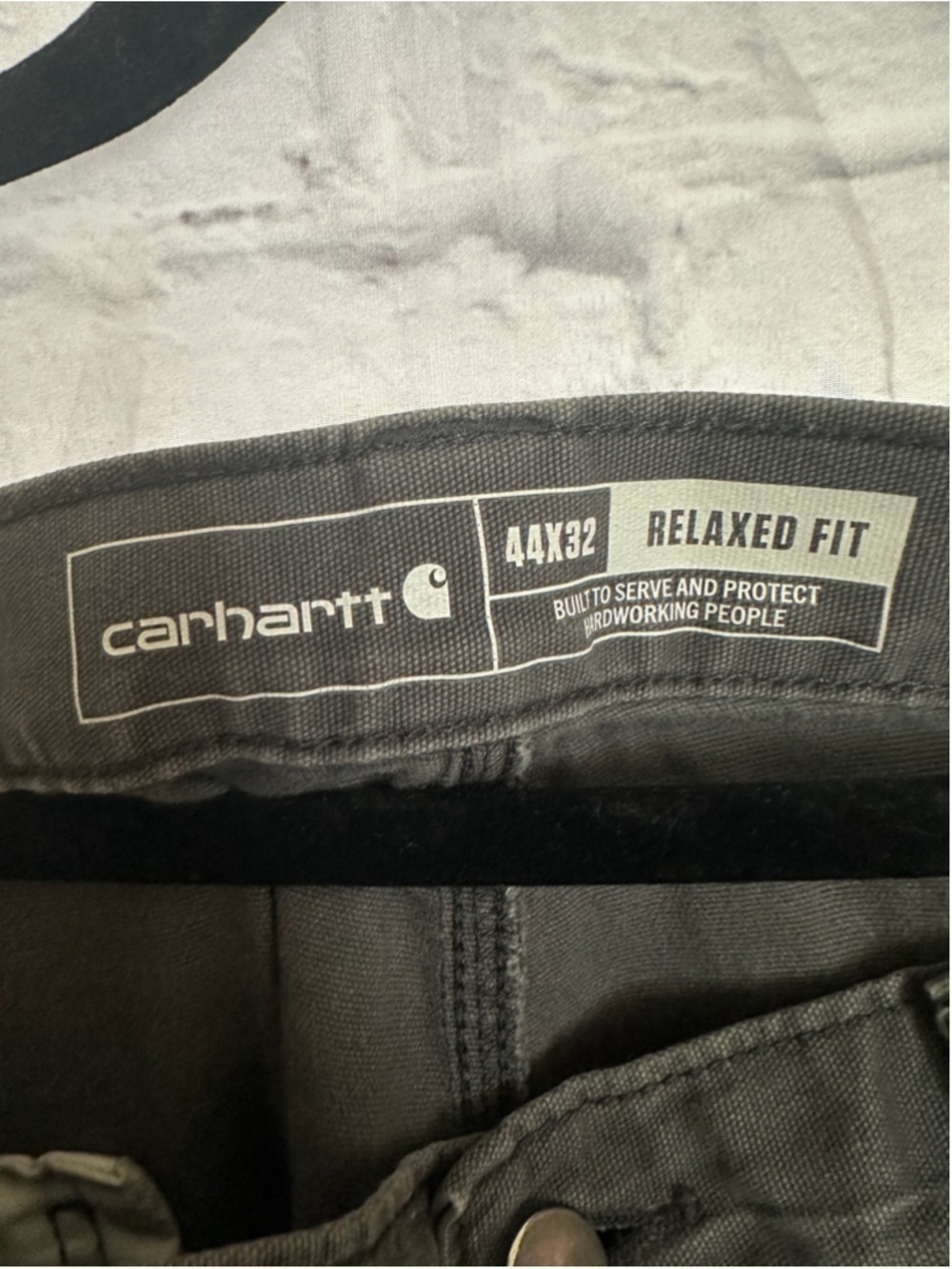 Carhartt Mens 44x32 Double Knee Rigby Pants Gray Workwear Gorpcore Utility - Picture 4 of 8
